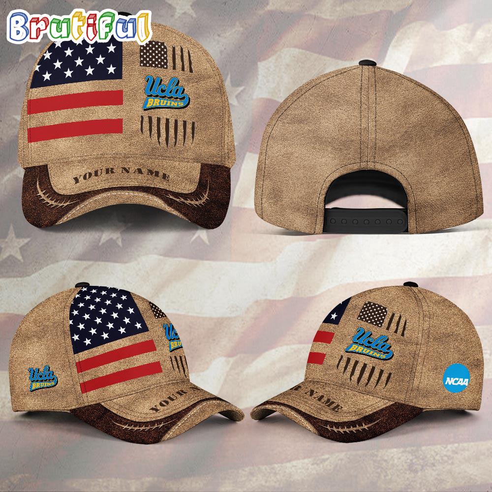 NCAA UCLA Bruins Sport Team Pesonalized American Flag Baseball Cap