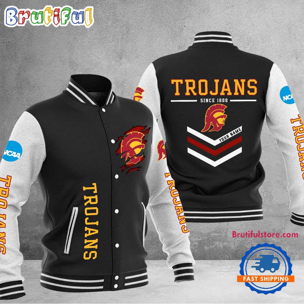 NCAA USC Trojans Personalized Sporty Varsity Baseball Jacket