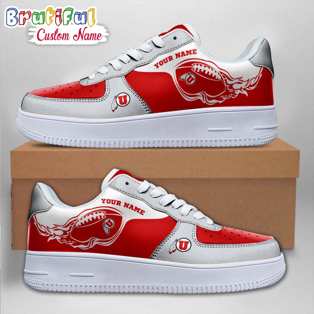 NCAA Utah Utes Sporty Air Force 1 Shoes Sneaker