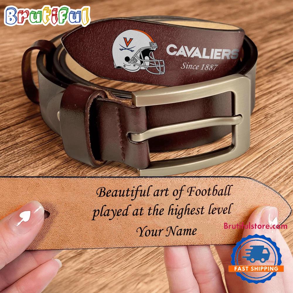 NCAA Virginia Cavaliers Sport Logo Helmets Men's Leather Belt