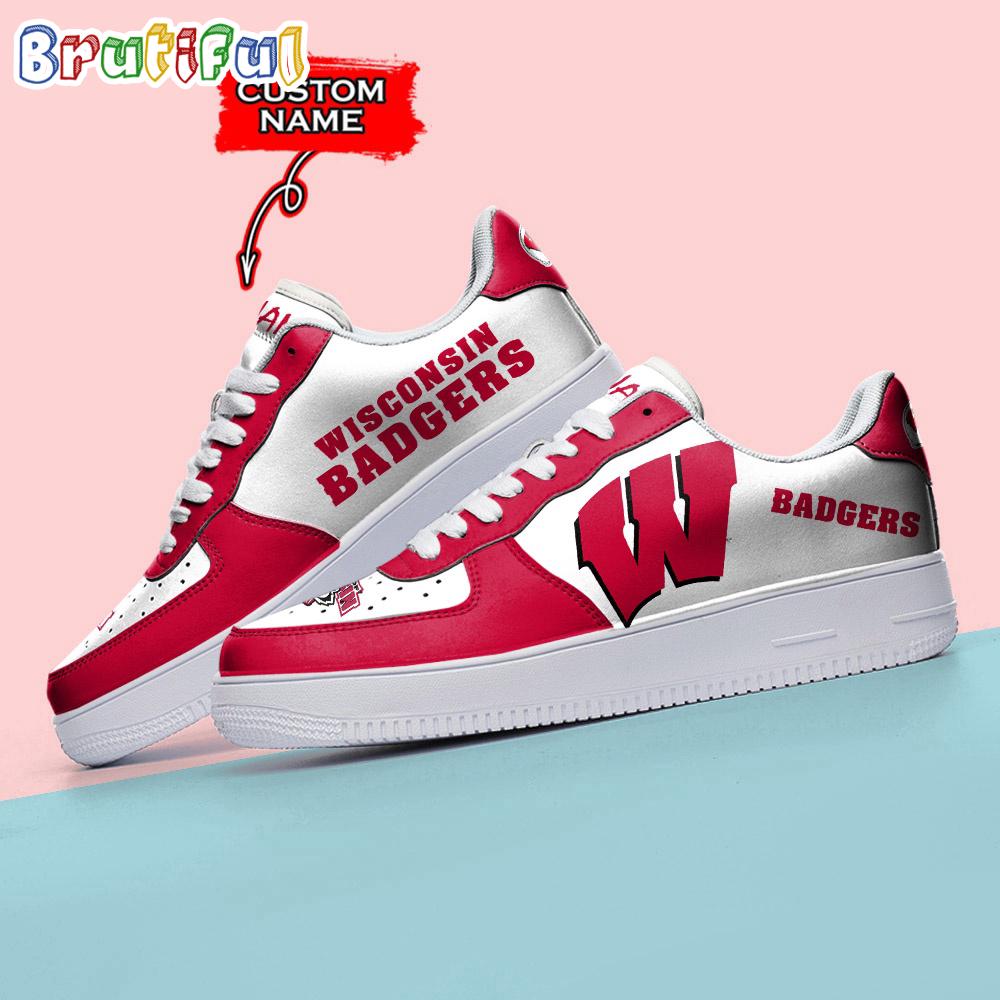 NCAA Wisconsin Badgers Sporty Air Force 1 Shoes Sneaker