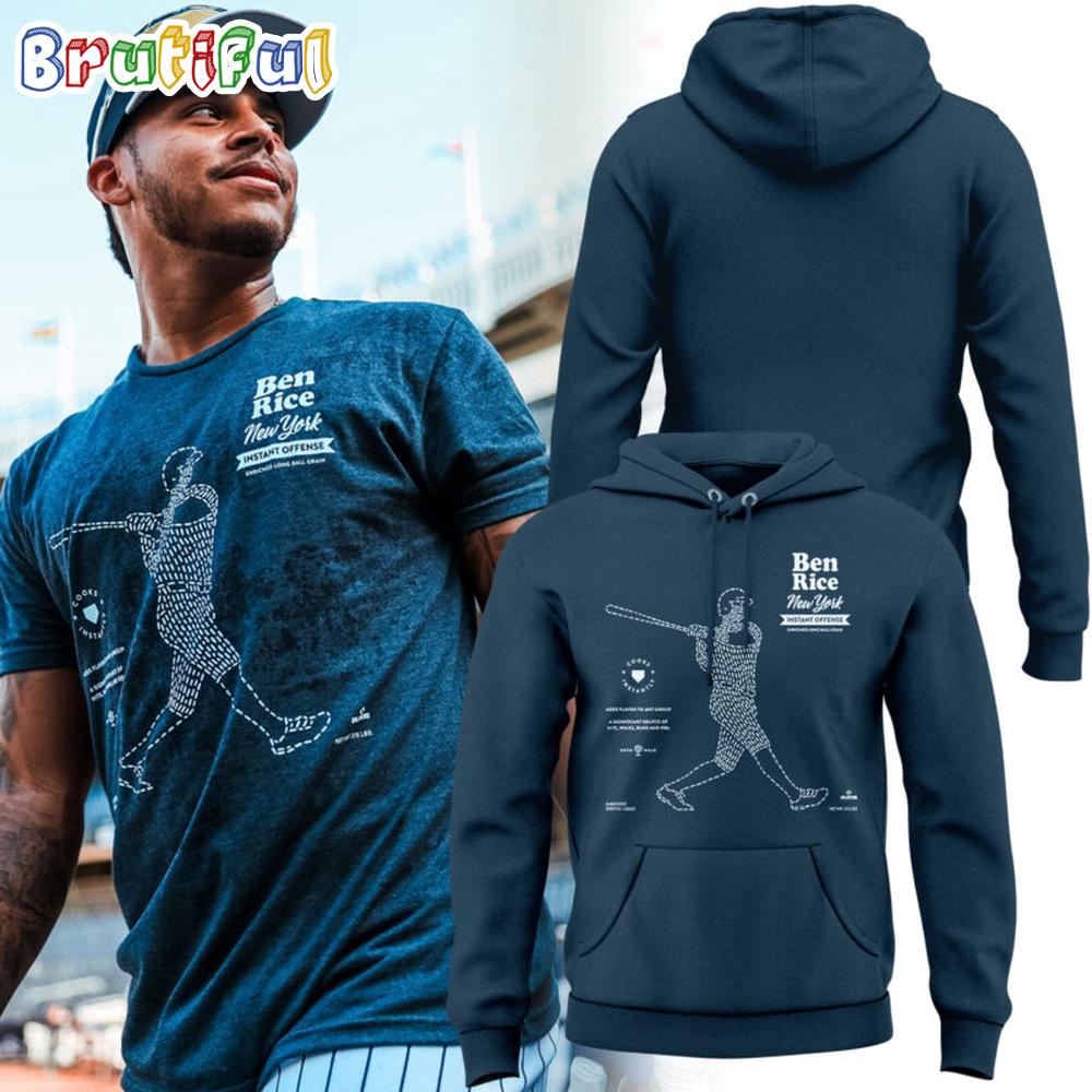 New York Yankees Ben Rice Instant Offense 3D Printed Hoodie