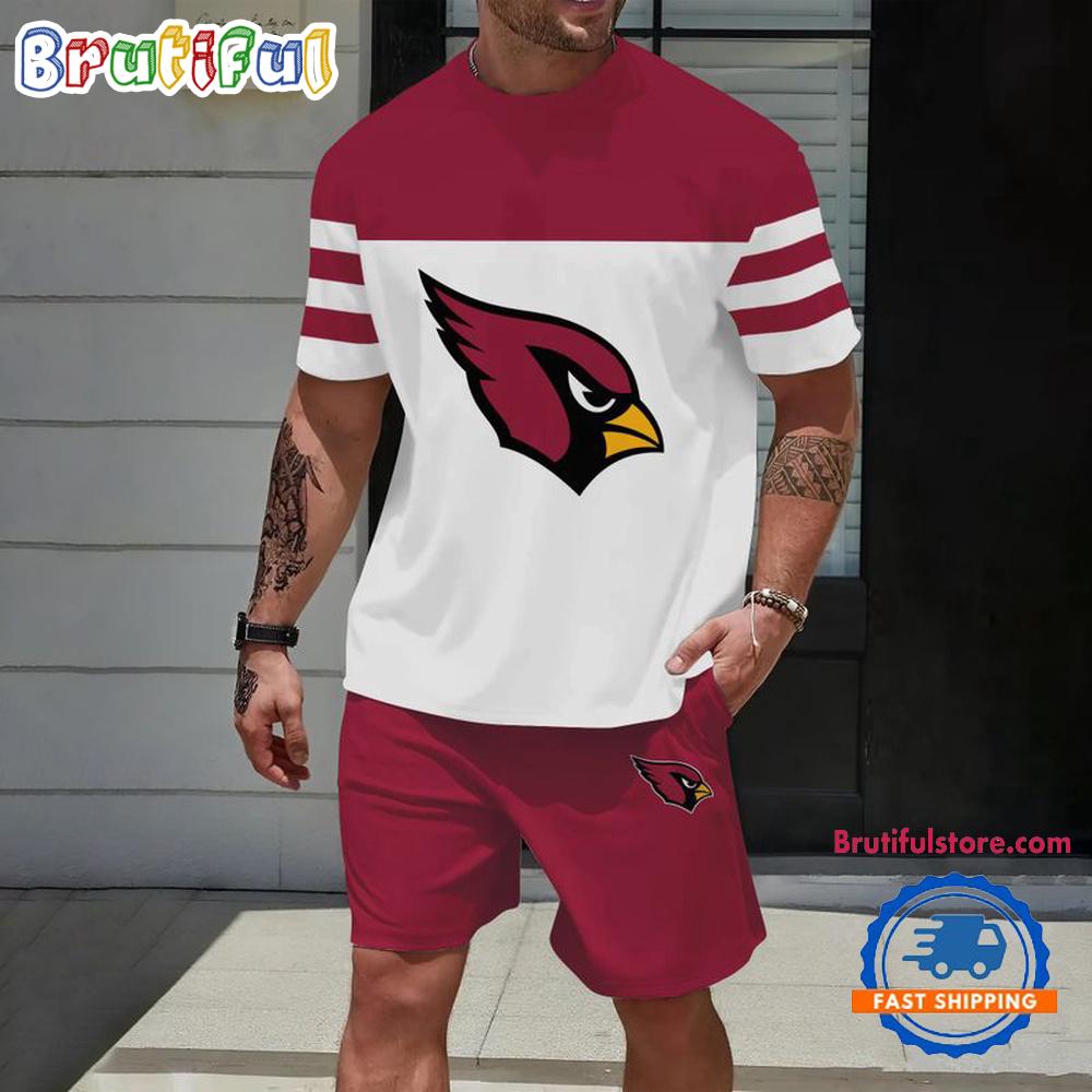 NFL Arizona Cardinals Trendy Summer T Shirt And Shorts Set