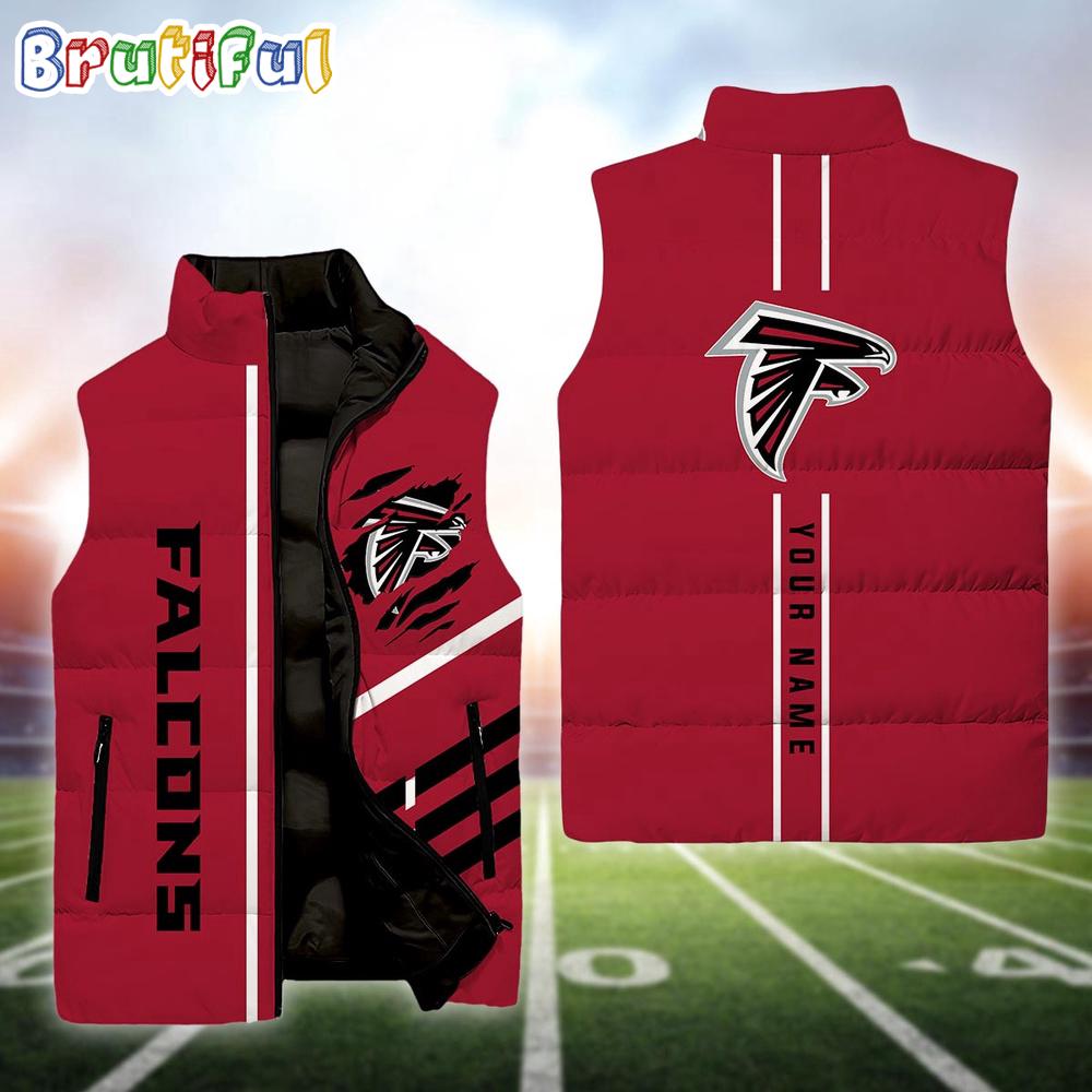 NFL Atlanta Falcons Football New Season Personalized Sleeveless Down Puffer Jacket