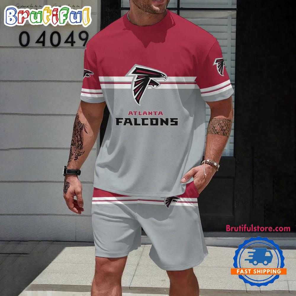 NFL Atlanta Falcons Team Logo T Shirt And Shorts Set