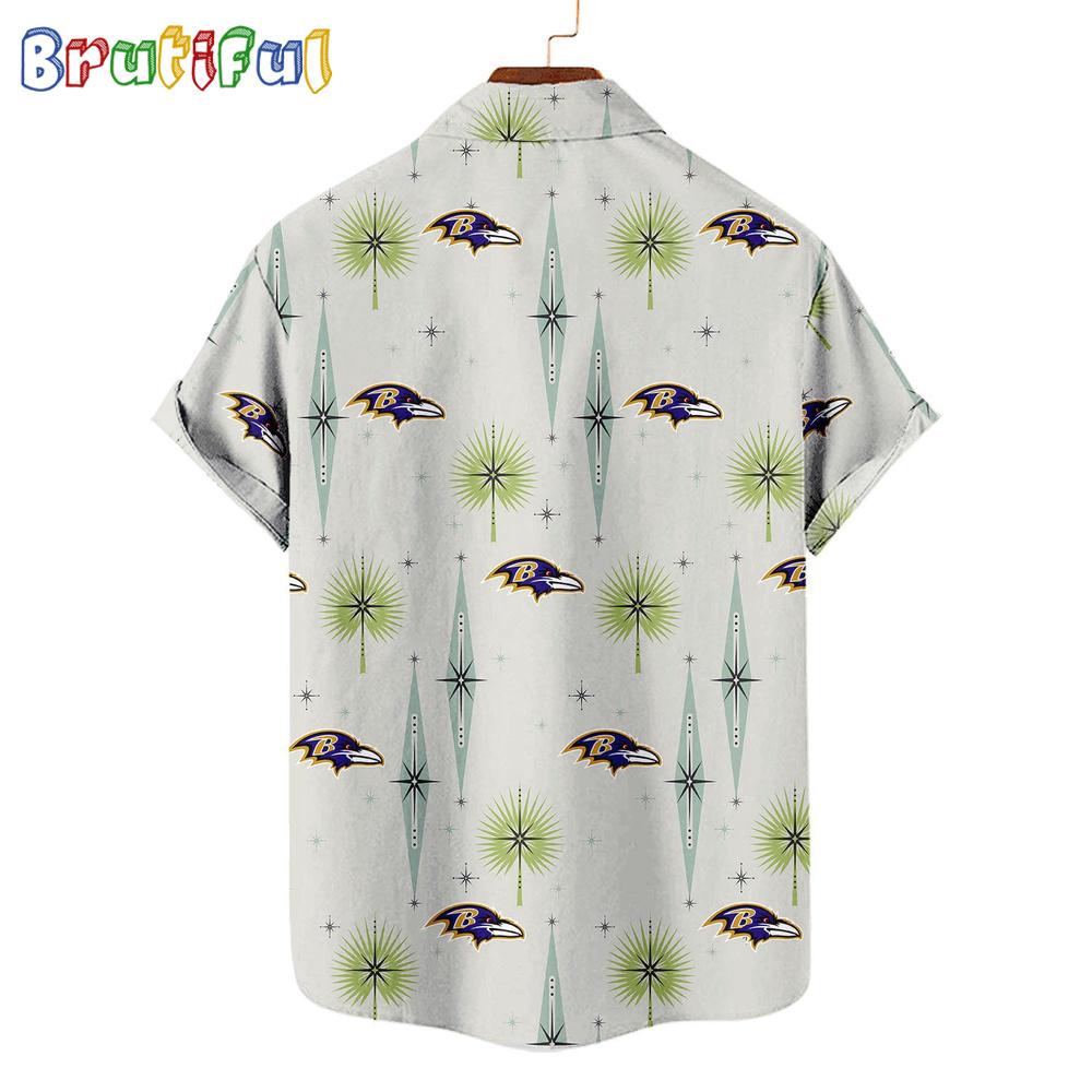 NFL Baltimore Ravens Football Team Logo Funny Aloha Hawaiian Shirt