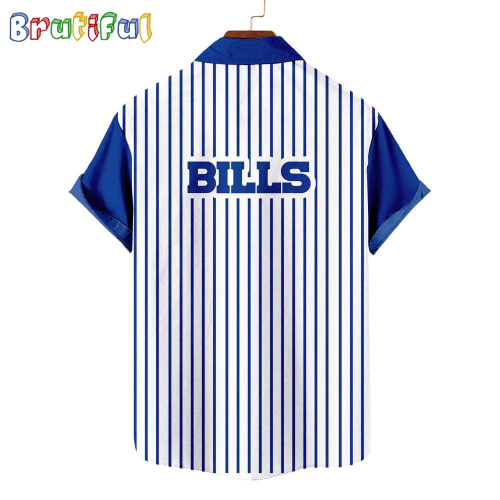 NFL Buffalo Bills Classic Retro Mascot Line Summer Beach Hawaiian Shirt