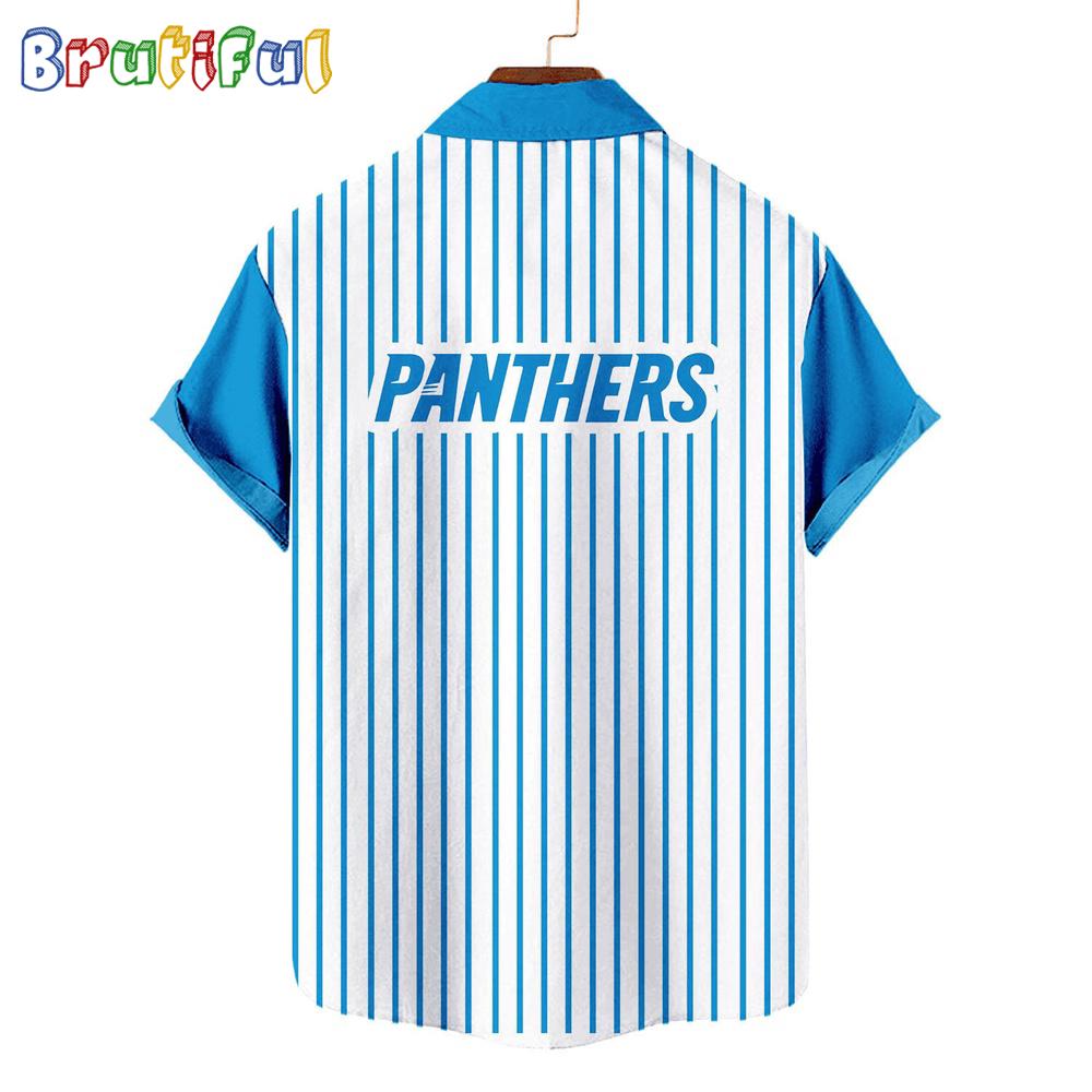 NFL Carolina Panthers Classic Retro Mascot Line Summer Beach Hawaiian Shirt