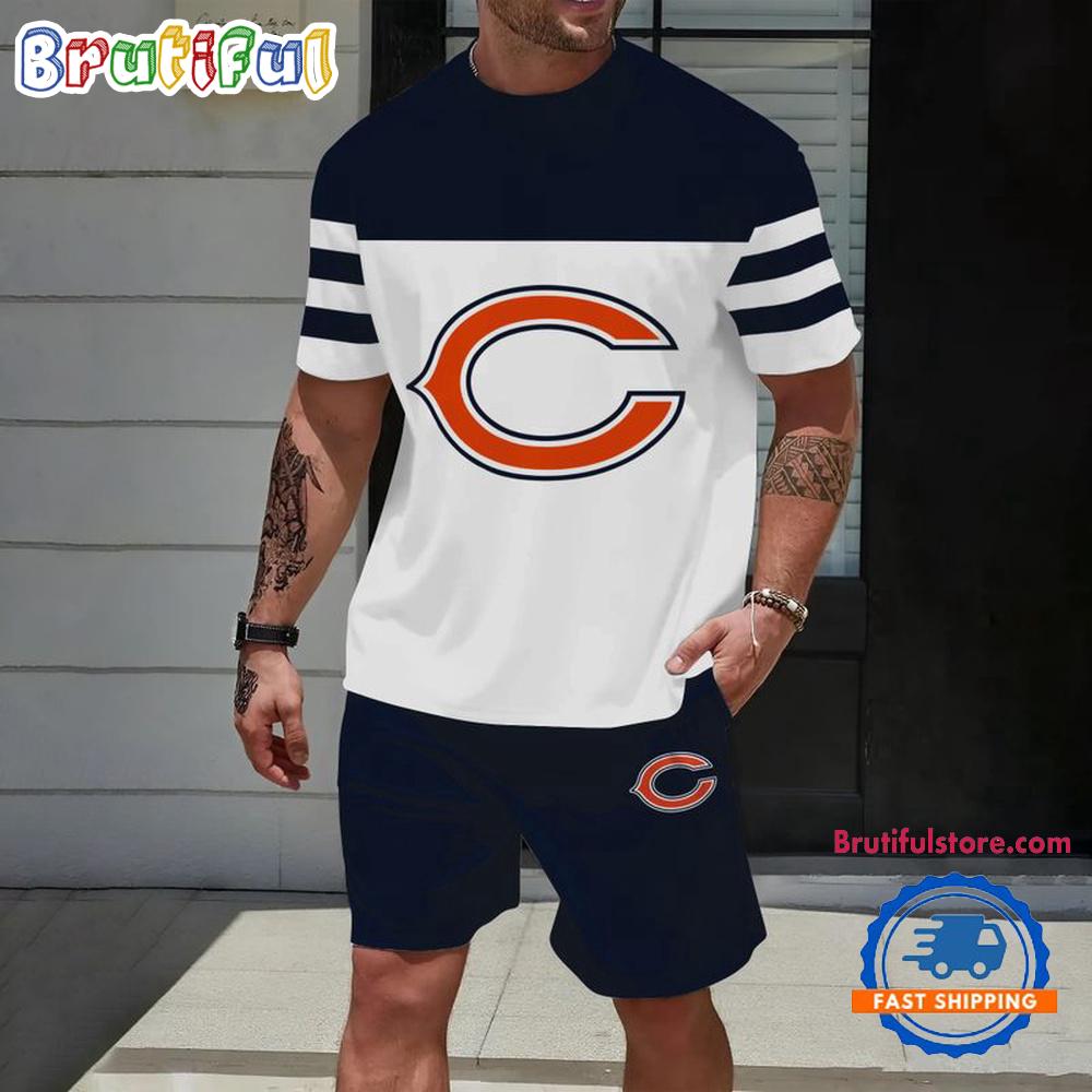 NFL Chicago Bears Trendy Summer T Shirt And Shorts Set