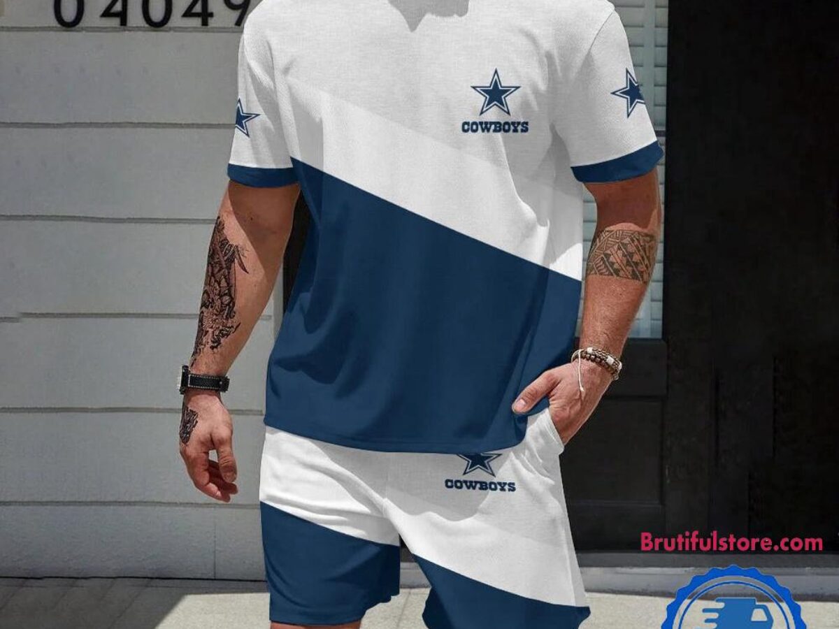 NFL Dallas Cowboys Football T Shirt And Shorts Set