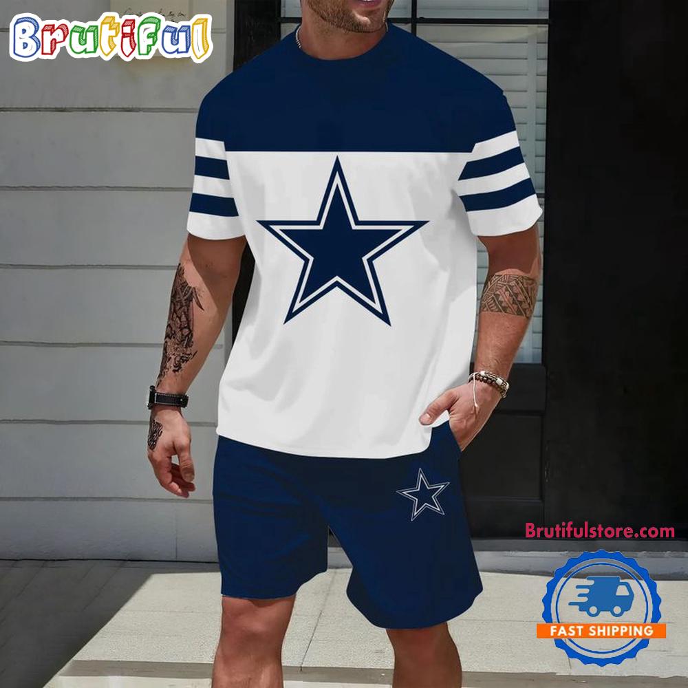 NFL Dallas Cowboys Trendy Summer T Shirt And Shorts Set