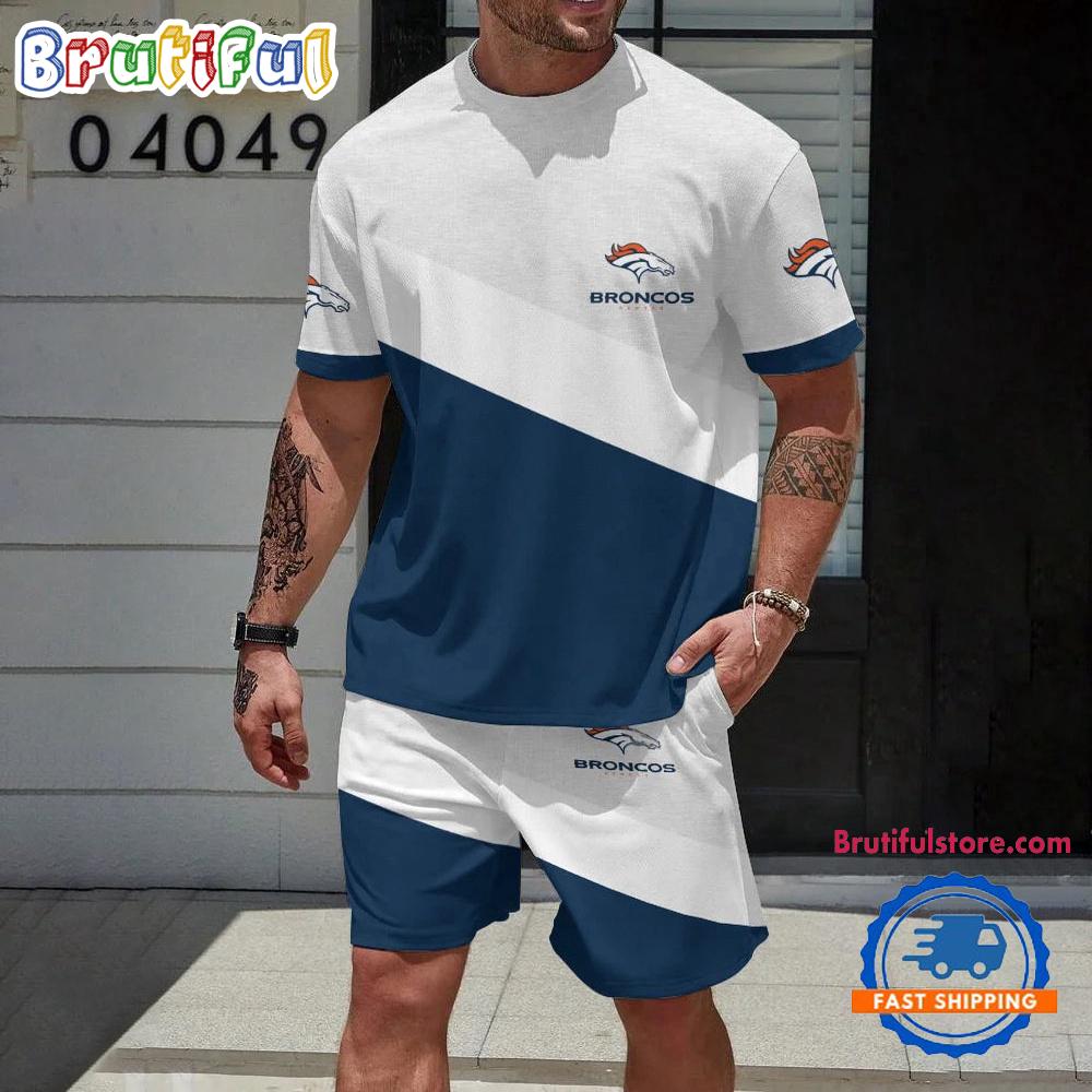 NFL Denver Broncos Football T Shirt And Shorts Set
