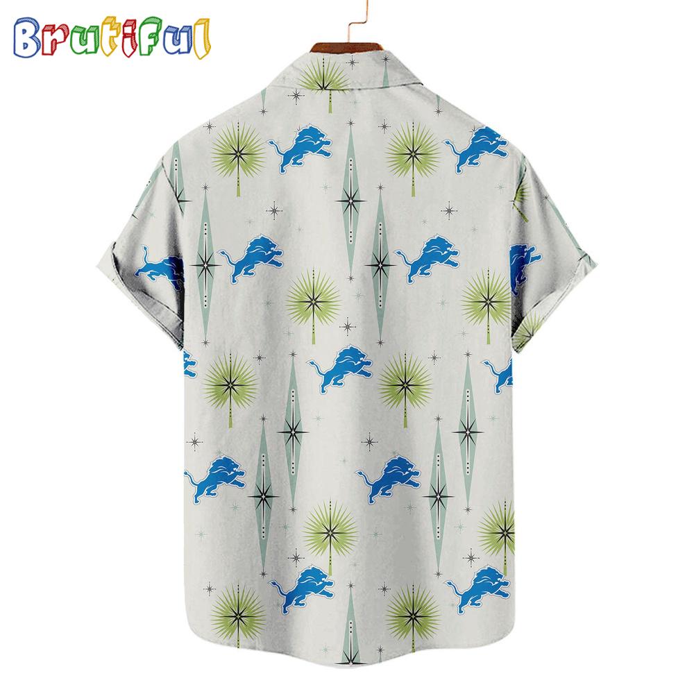 NFL Detroit Lions Football Team Logo Funny Aloha Hawaiian Shirt