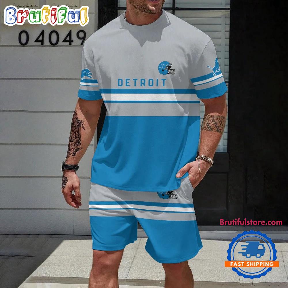 NFL Detroit Lions Limited Edition Summer T Shirt And Shorts Set