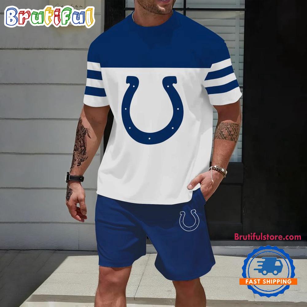 NFL Indianapolis Colts Trendy Summer T Shirt And Shorts Set