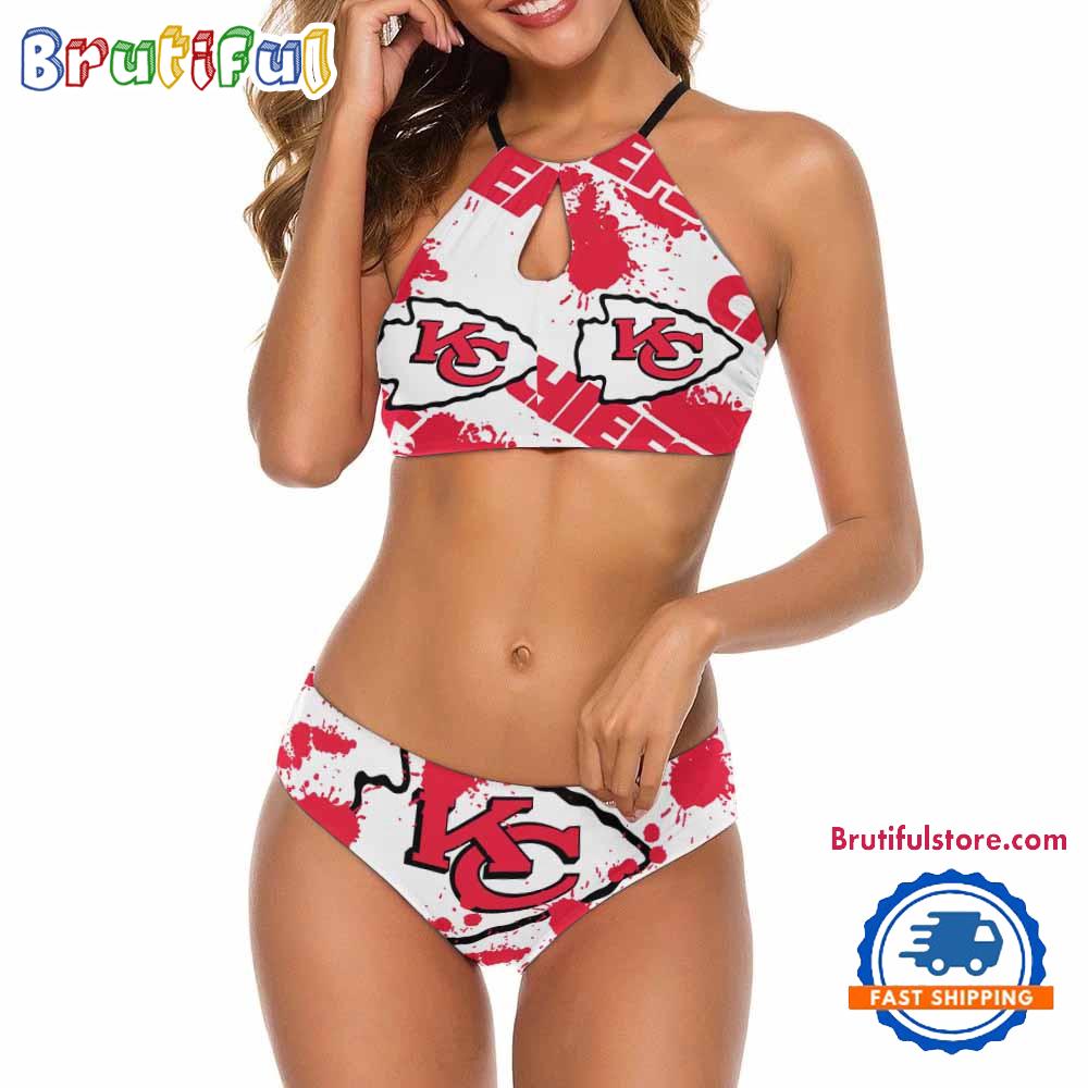 NFL Kansas City Chiefs Football Logo Women’s Cami 2 Piece Bikini