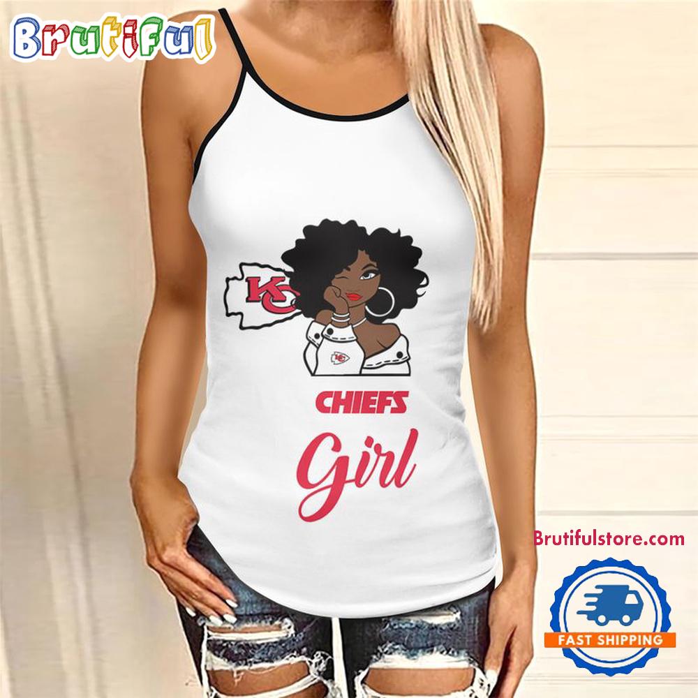 NFL Kansas City Chiefs Football Summer Women's Criss Cross Tank Top