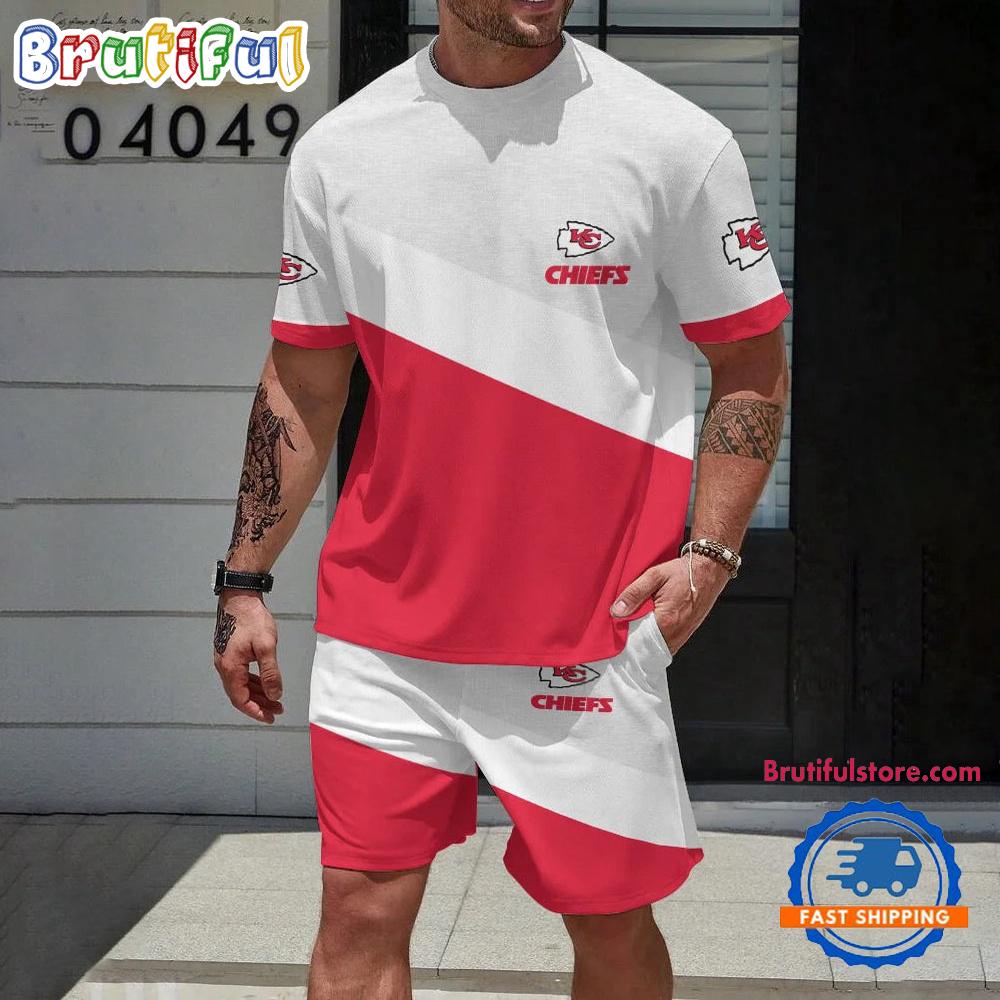 NFL Kansas City Chiefs Football T Shirt And Shorts Set