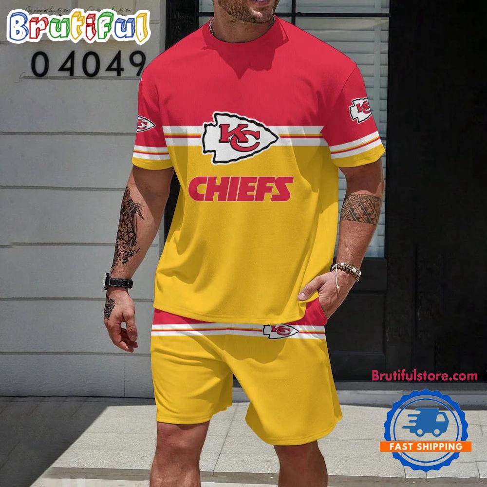 NFL Kansas City Chiefs New Design T Shirt And Shorts Set