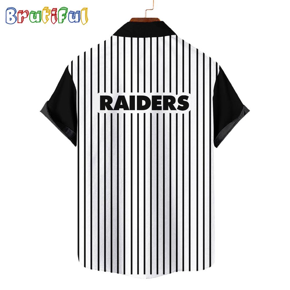 NFL Las Vegas Raiders Classic Retro Mascot Line Summer Beach Hawaiian Shirt