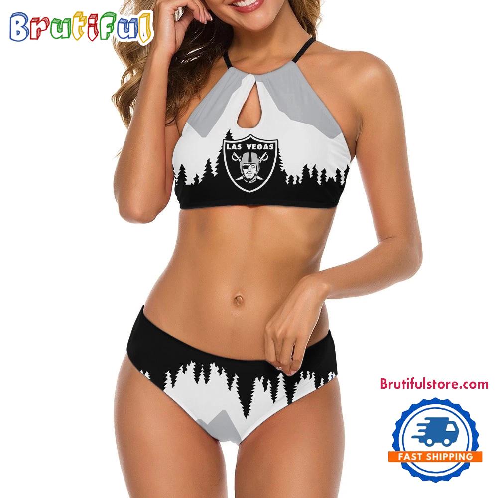 NFL Las Vegas Raiders Football Team Women’s Cami 2 Piece Bikini