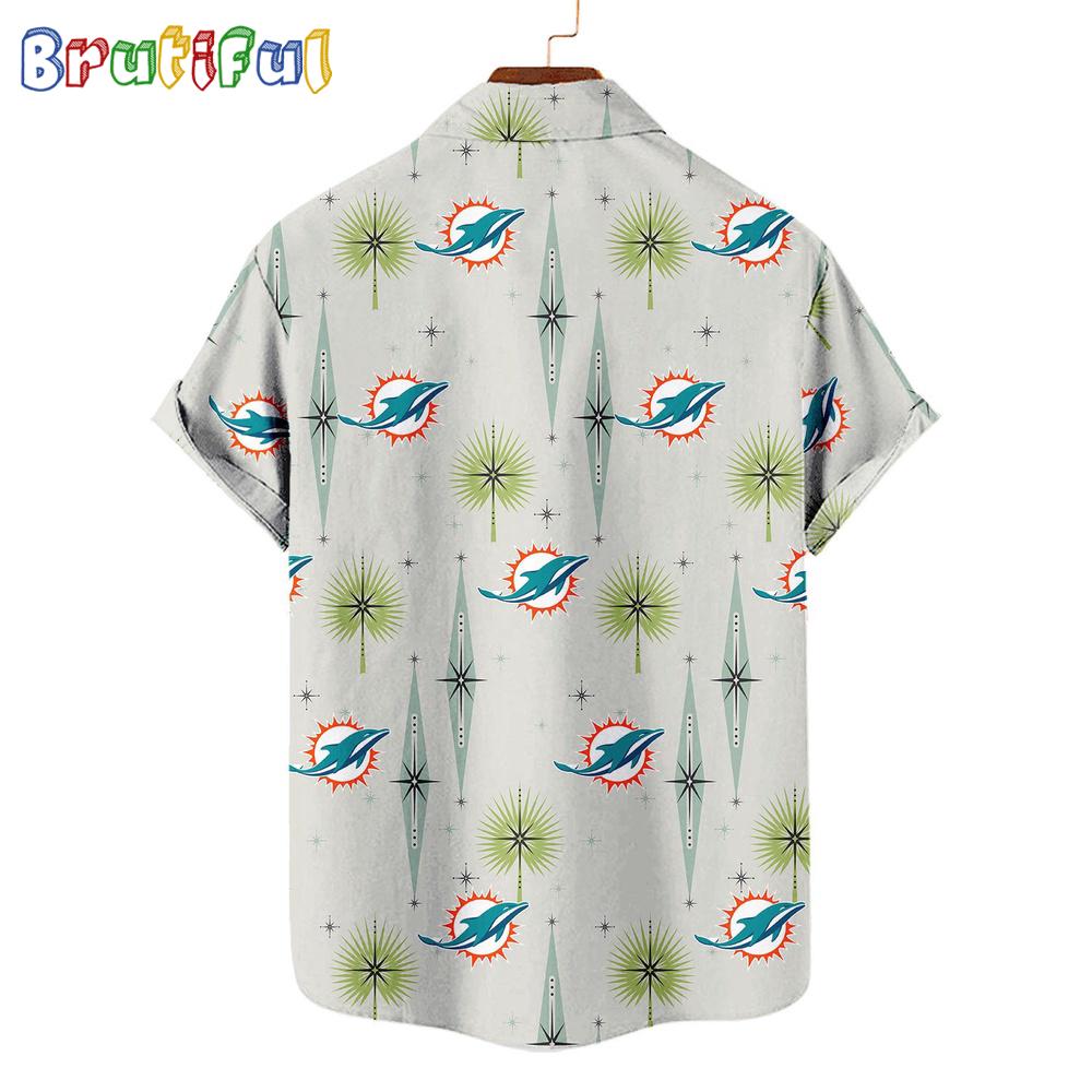 NFL Miami Dolphins Football Team Logo Funny Aloha Hawaiian Shirt