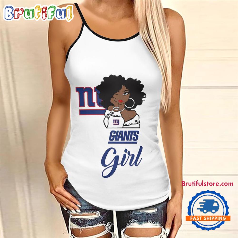 NFL New York Giants Football Summer Women's Criss Cross Tank Top