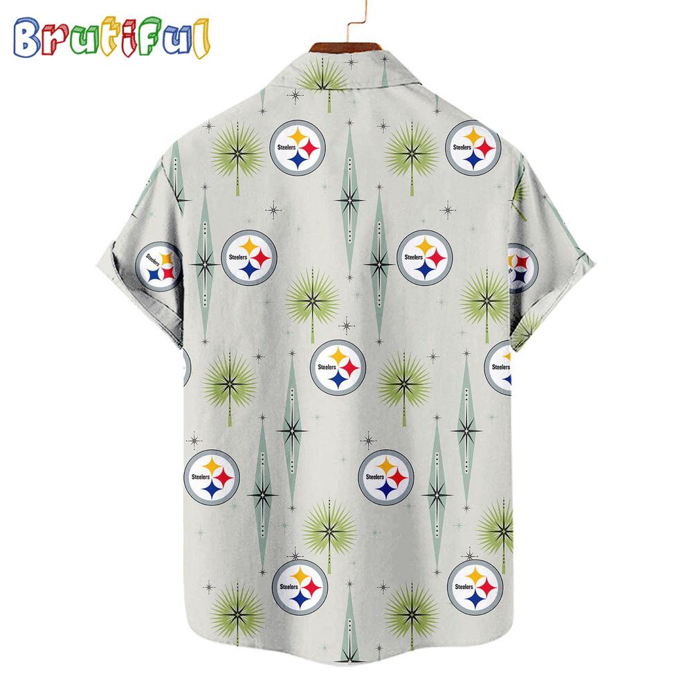 NFL Pittsburgh Steelers Football Team Logo Funny Aloha Hawaiian Shirt