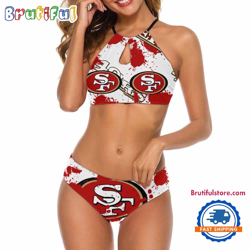 NFL San Francisco 49ers Football Summer Women’s Cami 2 Piece Bikini