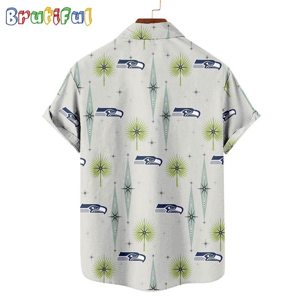 NFL Seattle Seahawks Football Team Logo Funny Aloha Hawaiian Shirt