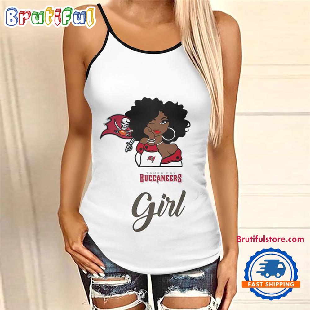 NFL Tampa Bay Buccaneers Football Summer Women's Criss Cross Tank Top