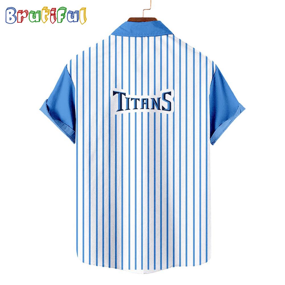 NFL Tennessee Titans Classic Retro Mascot Line Summer Beach Hawaiian Shirt