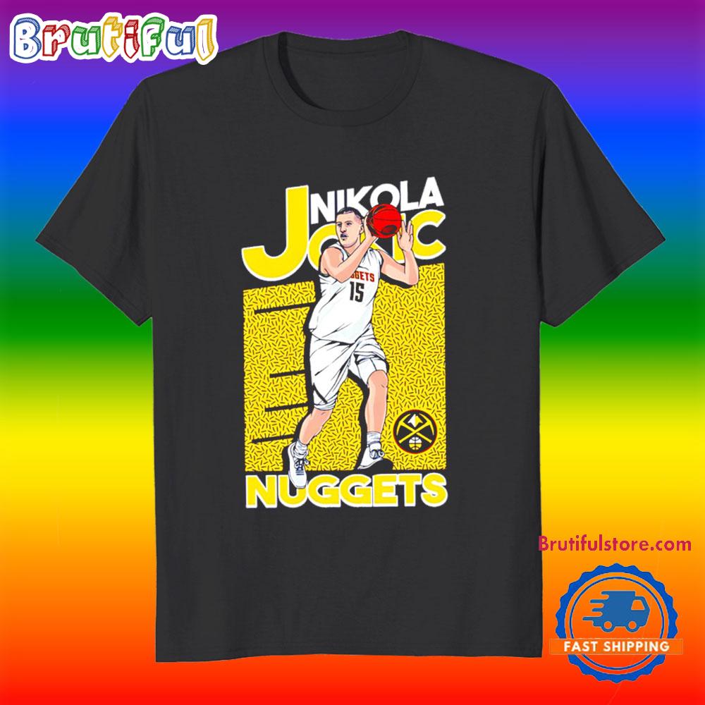 Nikola Jokić In Action Denver Nuggets T Shirt