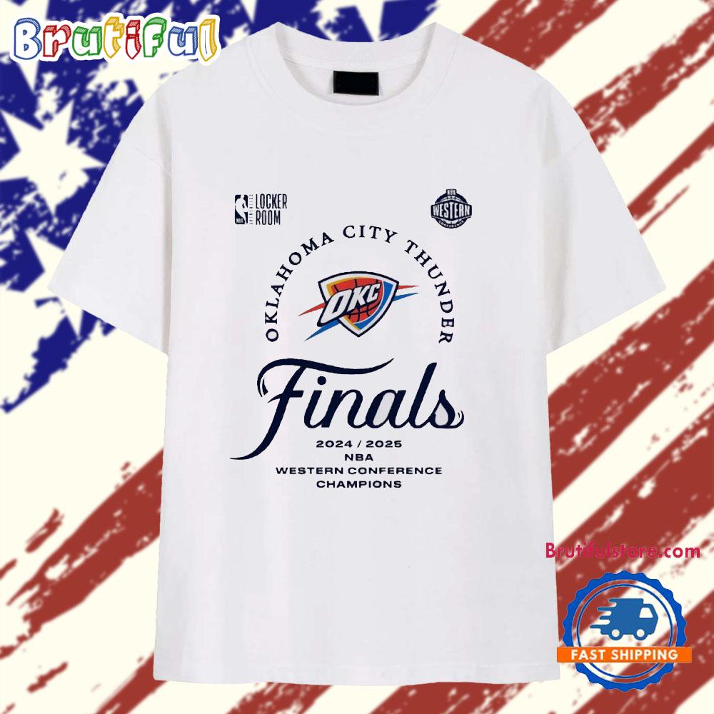 Oklahoma City Thunder 2024-2025 NBA Western Conference Finals Champions Locker Room T Shirt