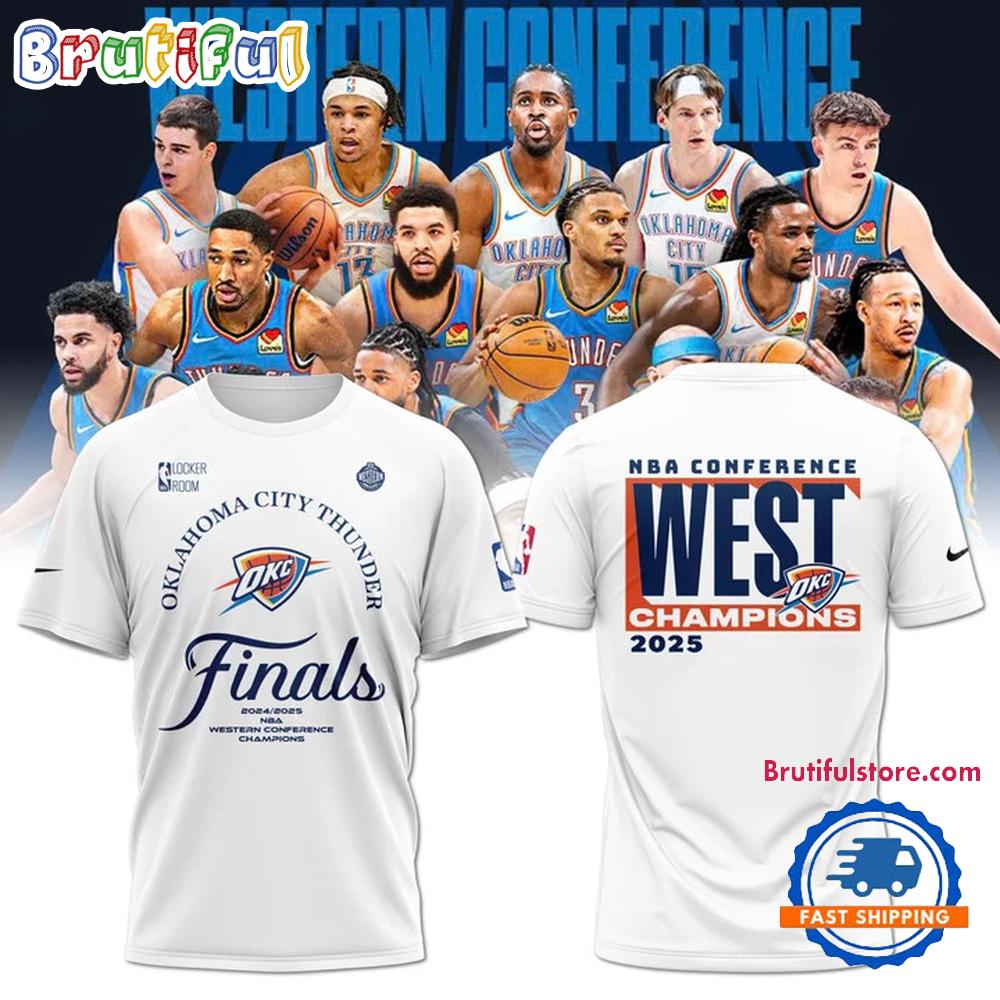 Oklahoma City Thunder 2025 Western Conference Champions Final T-Shirt