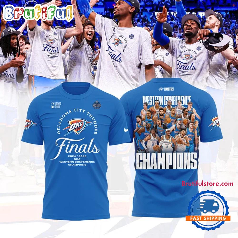 Oklahoma City Thunder 2025 Western Conference Champions Locker Room Limited Edition Shirt