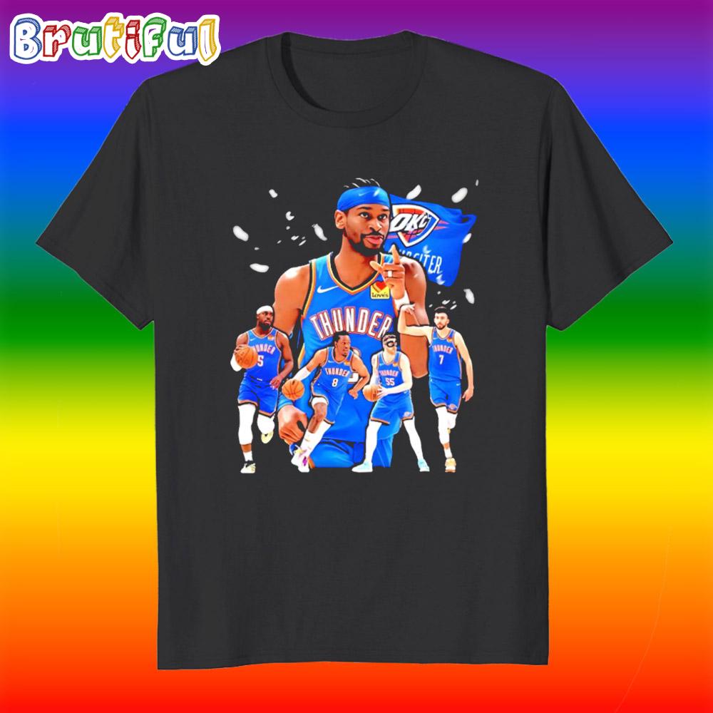Oklahoma City Thunder Player Collage 2025 Nba Playoffs T Shirt