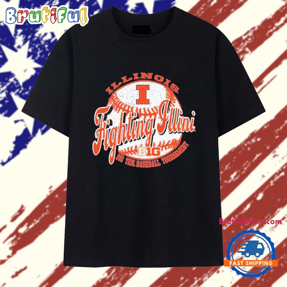 Original Illinois Fighting Illini Big Ten Baseball Tournament 2025 T Shirt