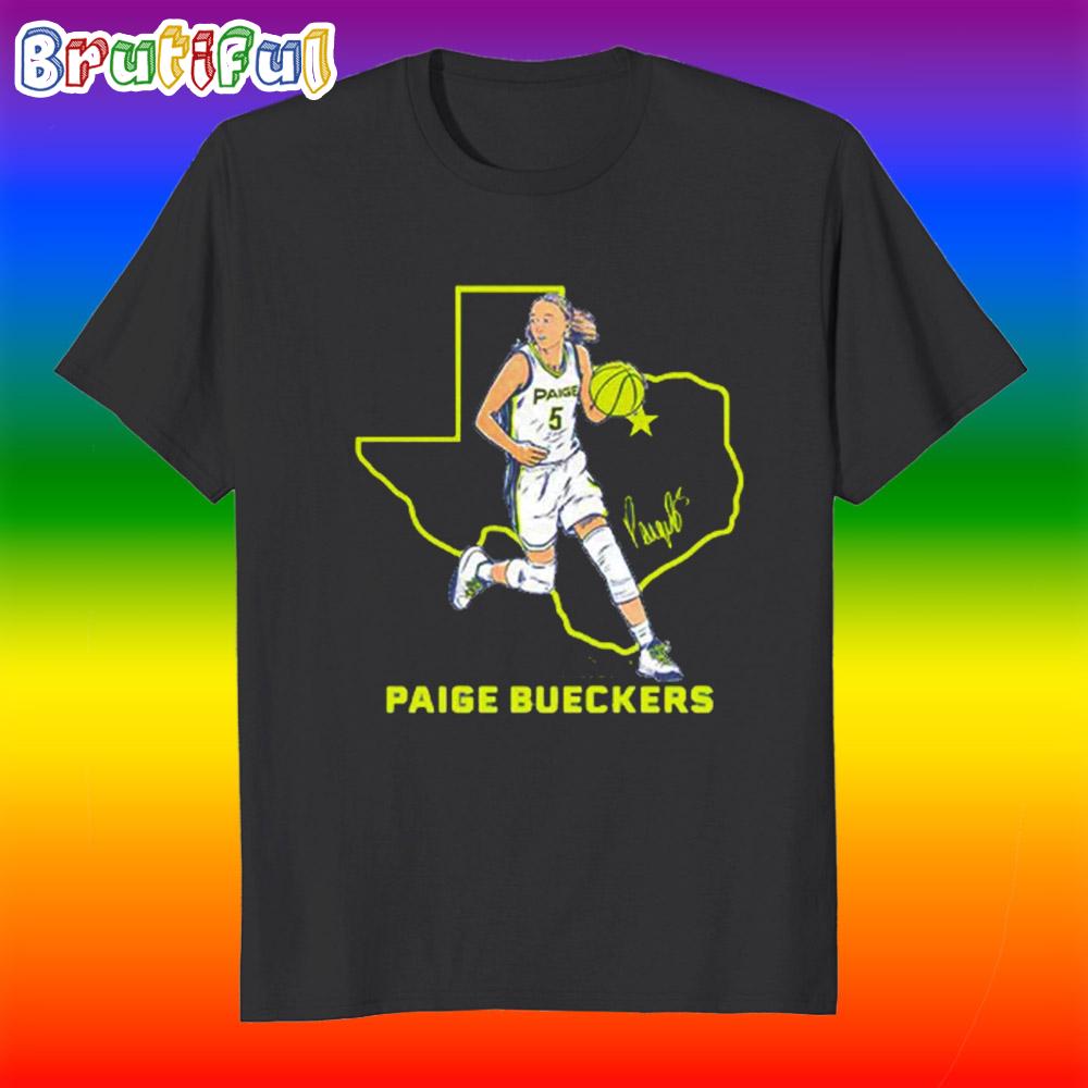 Paige Bueckers Dallas Wings State Star Pose T Shirt