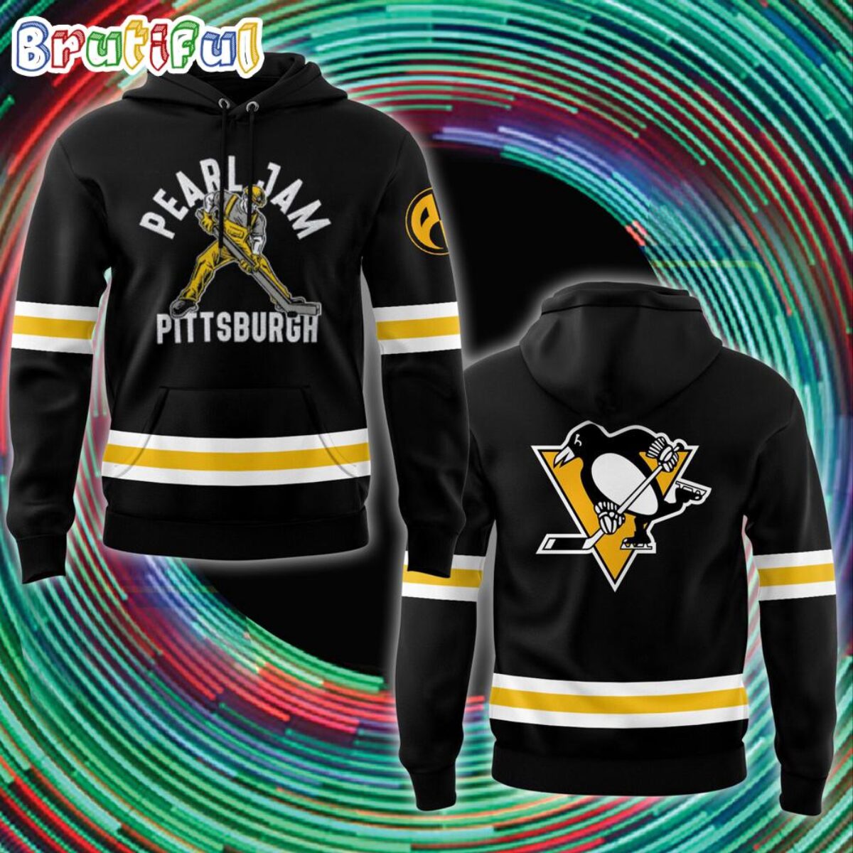 Pittsburgh Penguins x Pearl Jam Dark Matter Tour 25 Hoodie Shirt
