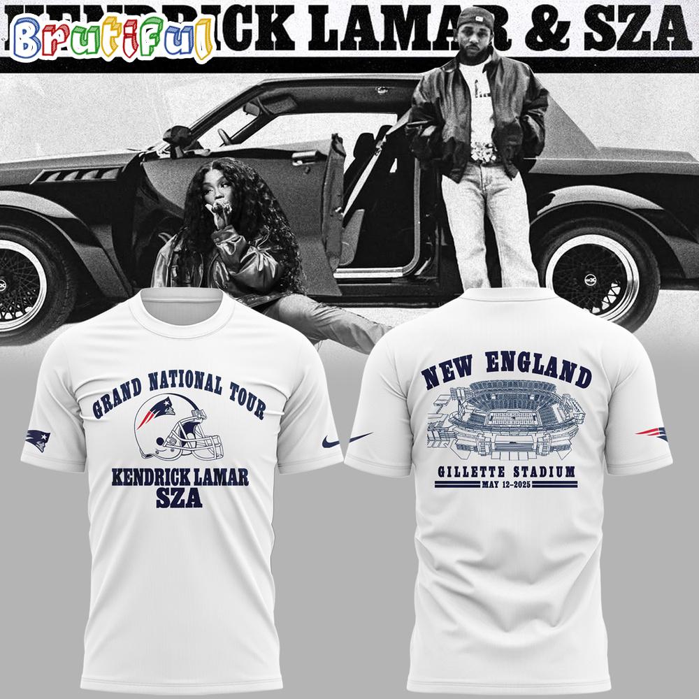 Post Malone Grand National Tour x New England Patriots 2025 T Shirt