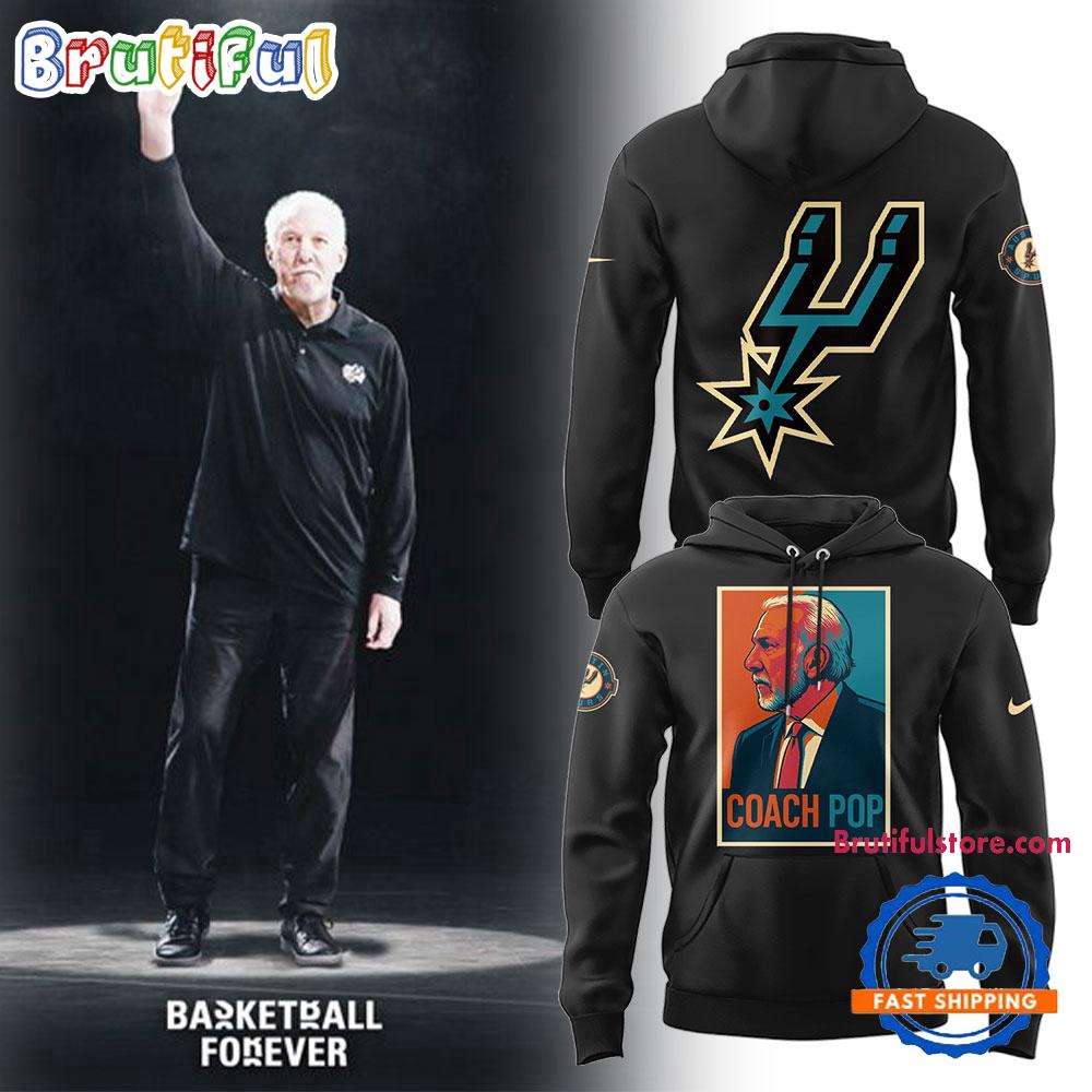 San Antonio Spurs Coach Gregg Popovich 2025 Hoodie Shirt