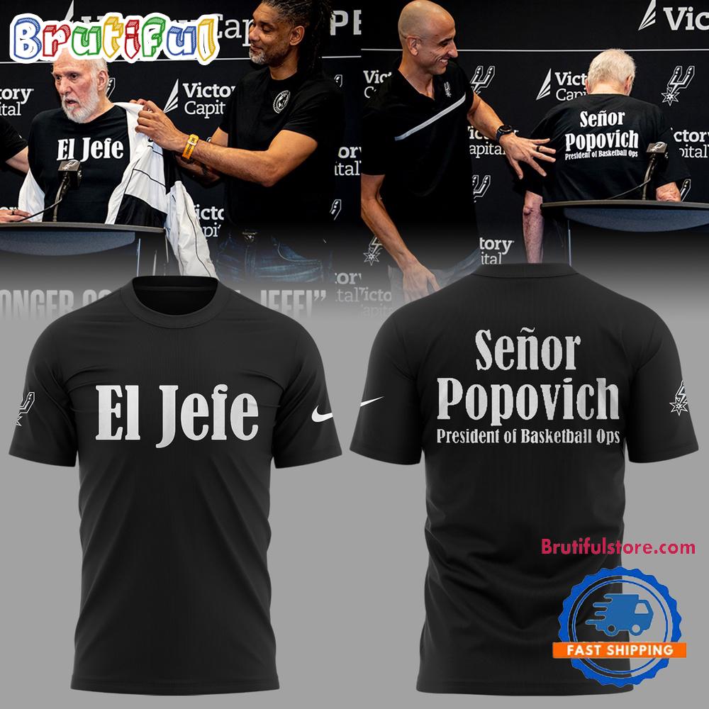 San Antonio Spurs Coach Gregg Popovich I’m El Jefe T Shirt