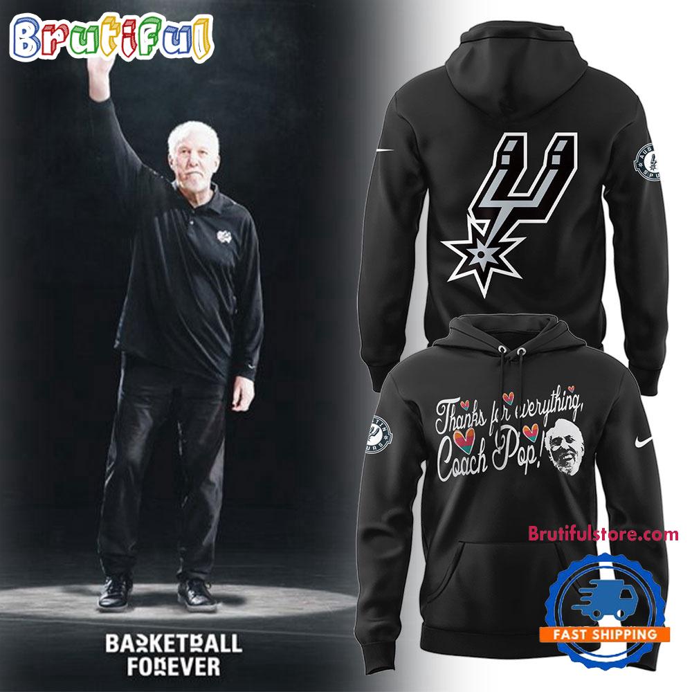 San Antonio Spurs Coach Gregg Popovich Thank For Everything 2025 Hoodie
