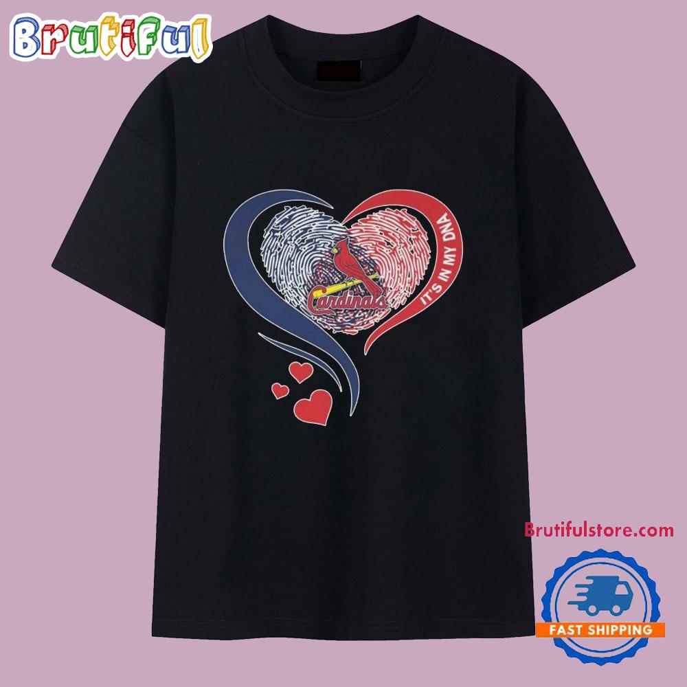 St. Louis Cardinals It’s In My DNA Heart Logo 2025 T Shirt