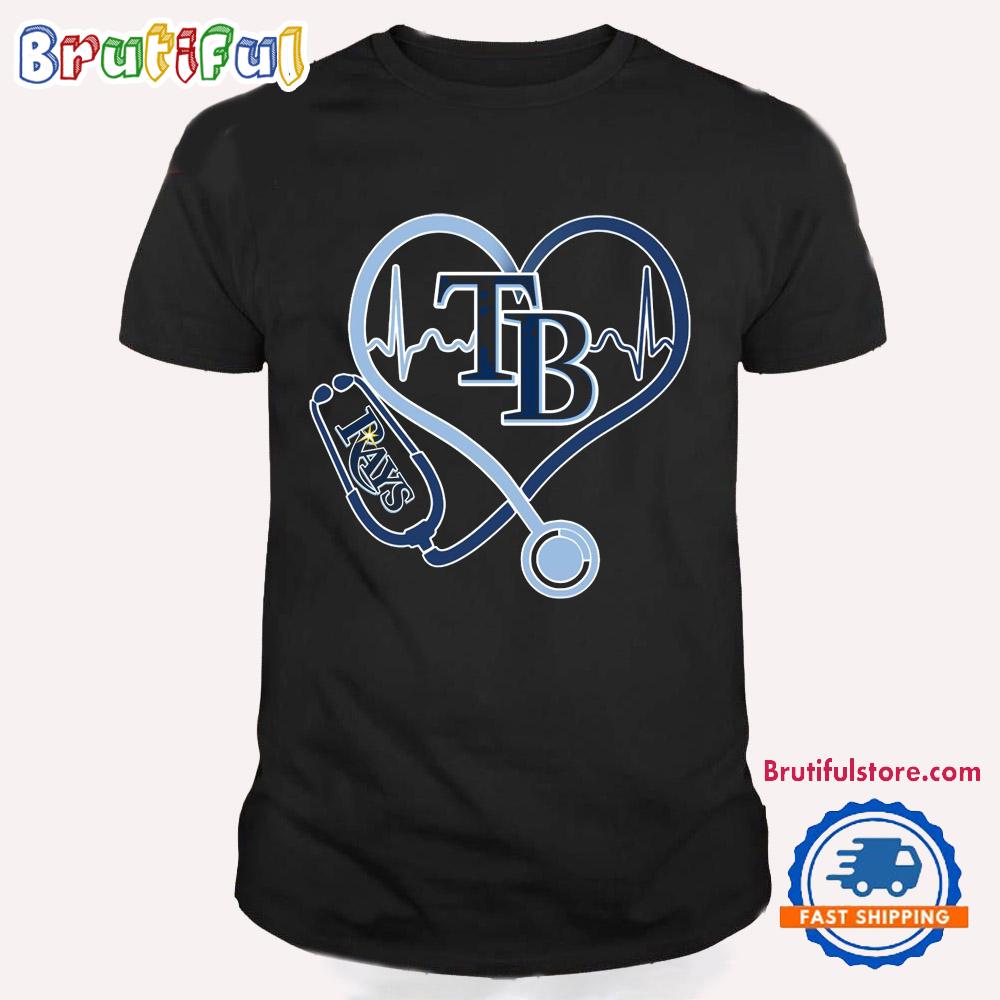 Stethoscope Heart Heartbeat Tampa Bay Rays Baseball T Shirt