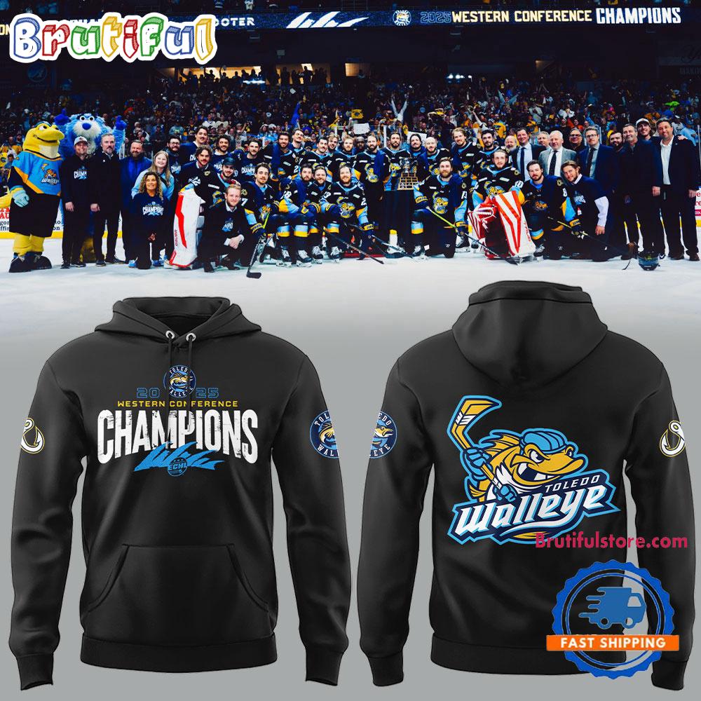 Toledo Walleye 2025 ECHL Western Conference Champions Hoodie