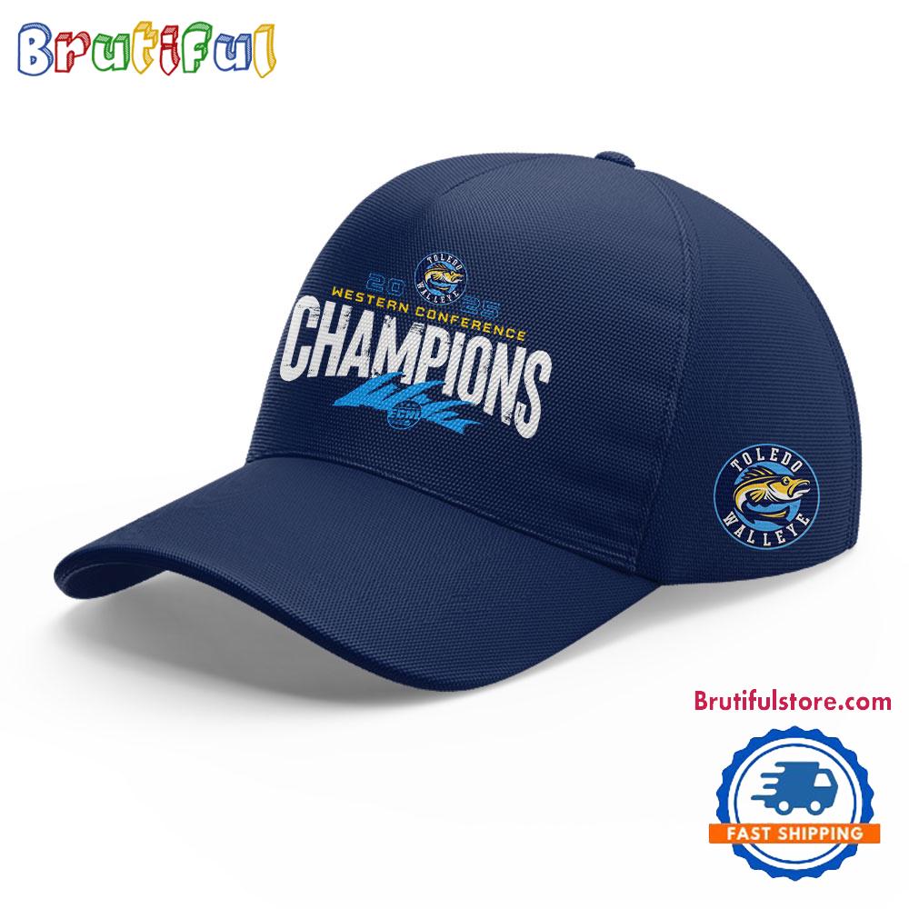 Toledo Walleye 2025 ECHL Western Conference Champions New Design Baseball Cap
