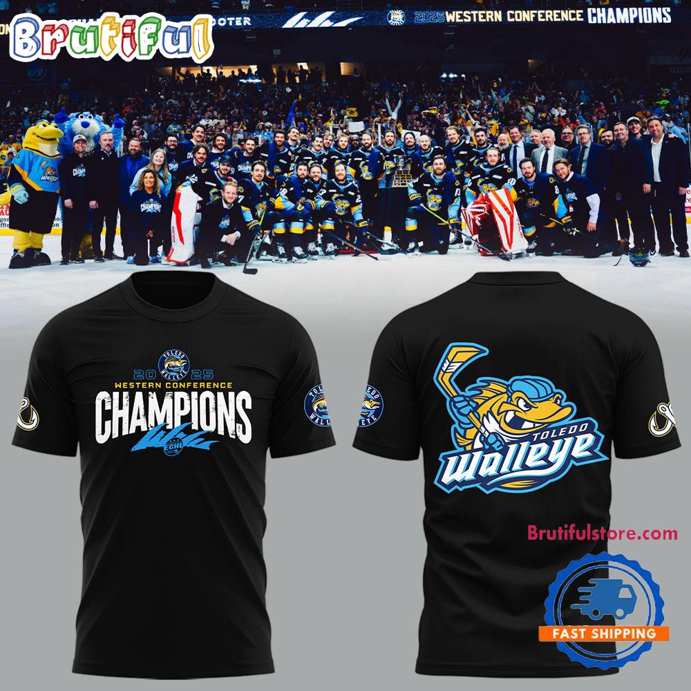 Toledo Walleye 2025 ECHL Western Conference Champions T Shirt
