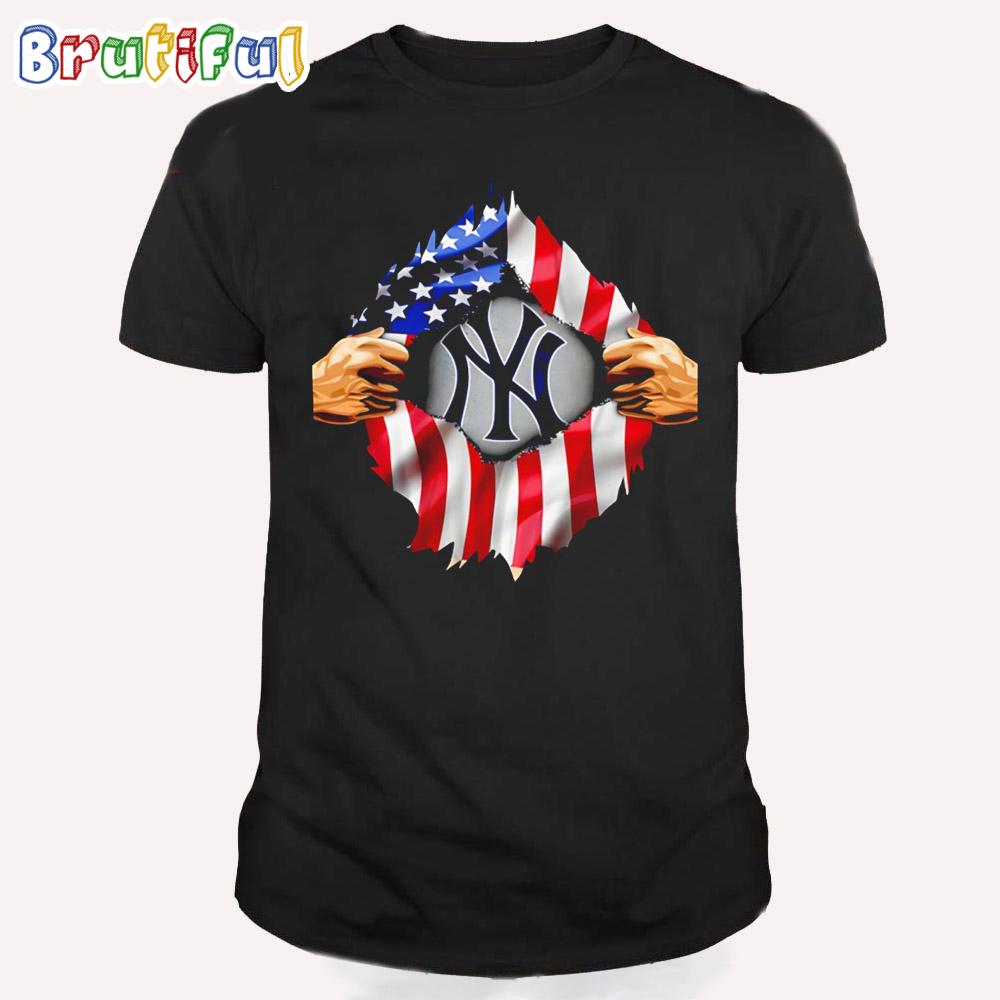 True Colors Bleed Yankee Blue NY Yankee T Shirt